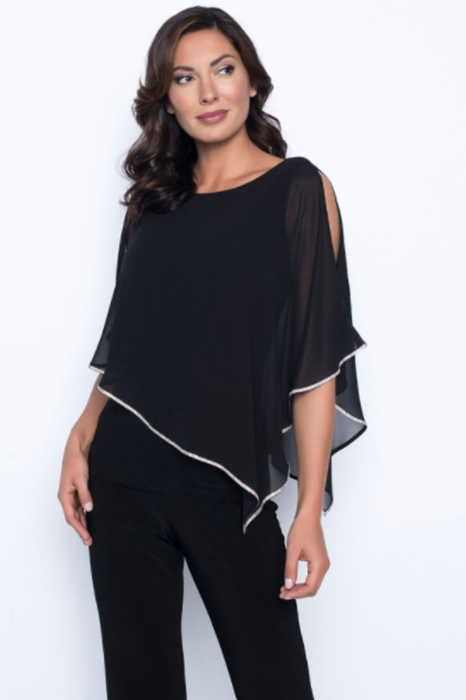 Frank Lyman | Chiffon Cape Top | 185420 | Bentleys Banchory